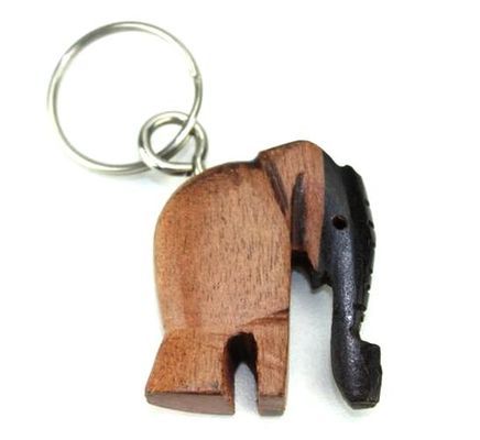Porte clé en bois ébène motif éléphant